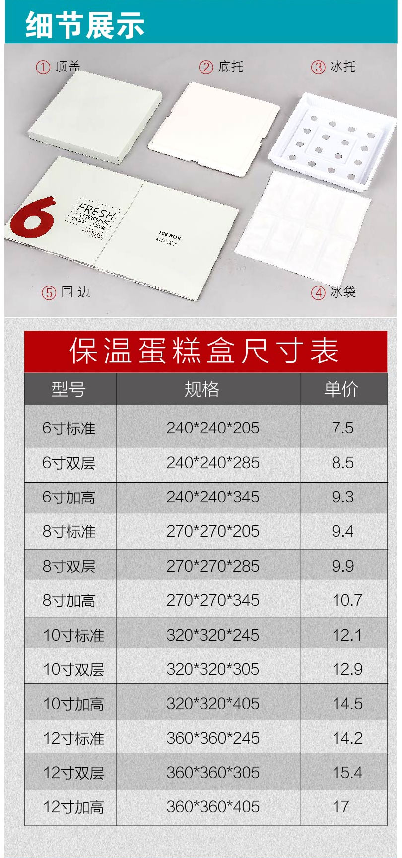 新型蛋糕盒保温箱定制